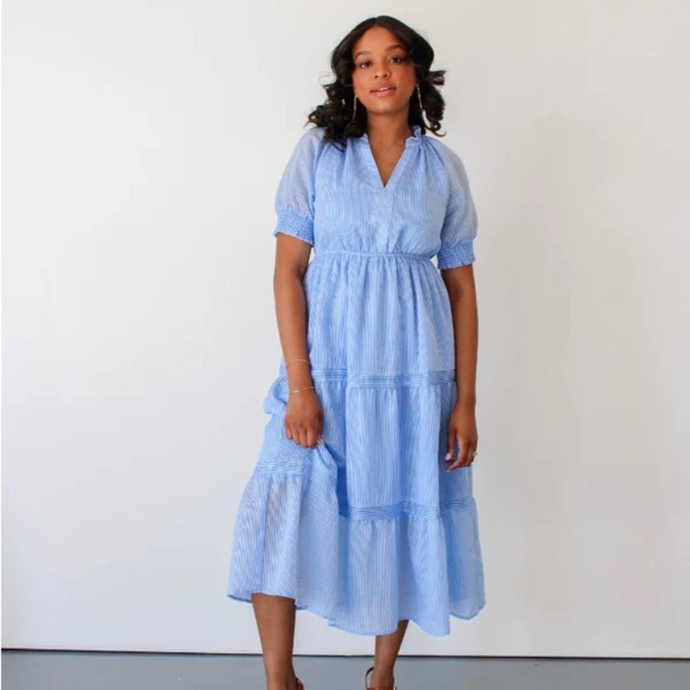 Mid Summer Nights Stripe Midi Dress